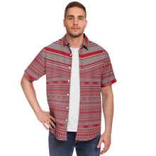 Polynesian Pattern Collar Shirt Atikapu 00296-Short Sleeve Button Down Shirt - AOP-Atikapu