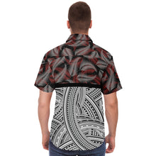 Polynesian Design Collar Shirt Atikapu 00282-Short Sleeve Button Down Shirt - AOP-Atikapu