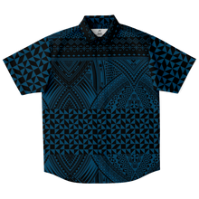Polynesian Pattern Collar Shirt Atikapu 00293-Short Sleeve Button Down Shirt - AOP-Atikapu