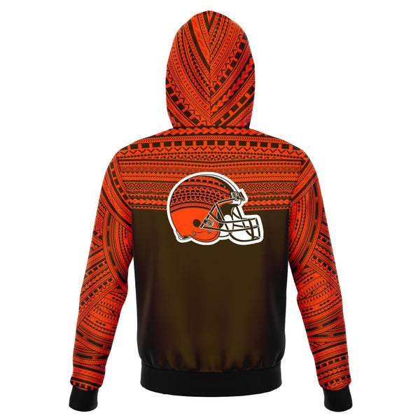 Polynesian Design Pullover Hoodie - Cleveland Browns-Fashion Hoodie - AOP-Atikapu