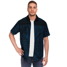 Polynesian Pattern Collar Shirt Atikapu 00293-Short Sleeve Button Down Shirt - AOP-Atikapu