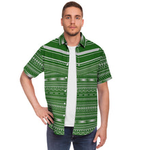 Polynesian Pattern Collar Shirt Atikapu 00297-Short Sleeve Button Down Shirt - AOP-Atikapu
