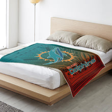 Miami Dolphins Microfleece Blanket-Premium Microfleece Blanket - AOP-Atikapu