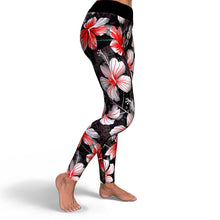 Tropical Island Hibiscus Floral Leggings-Yoga Leggings - AOP-Atikapu