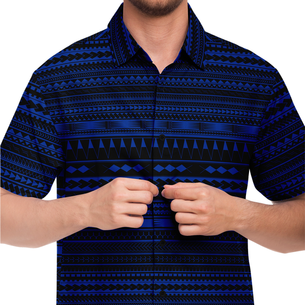 Polynesian Design Collar Shirt