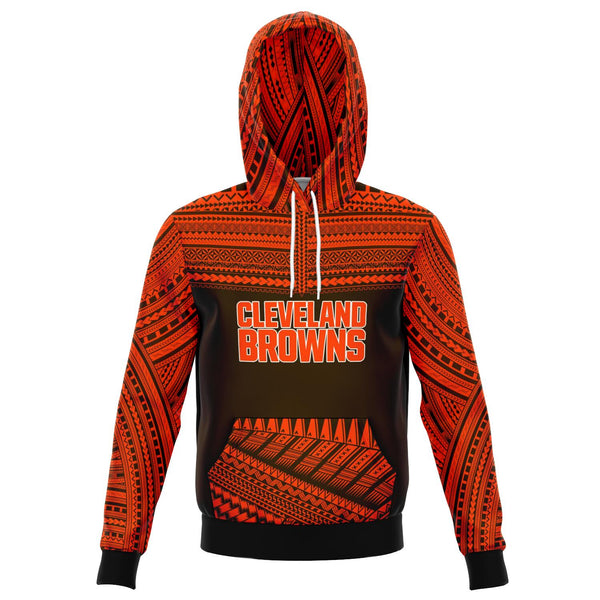 Polynesian Design Pullover Hoodie - Cleveland Browns-Fashion Hoodie - AOP-Atikapu
