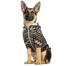 Polynesian Tribal Design Dog Hoodie-Athletic Dog Zip-Up Hoodie - AOP-Atikapu