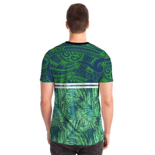 Polynesian Leaves Pocket T-shirts-Pocket T-shirt-Atikapu