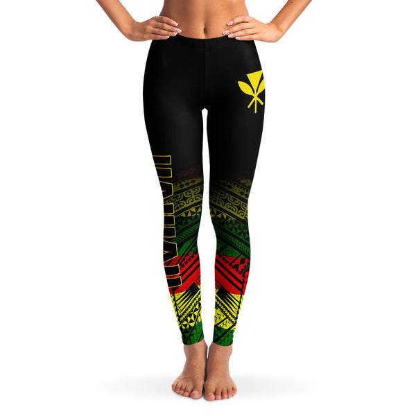 Leggings - Kanaka Maoli Hawaii-Leggings - AOP-Atikapu