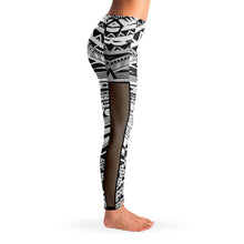 Polynesian Design Mesh Pocket Leggings 1-Mesh Pocket Legging - AOP-Atikapu