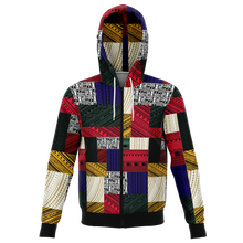 Polynesian Design Retro Patchwork Zip Hoodies - Atikapu 00247-Athletic Zip-Up Hoodie - AOP-Atikapu