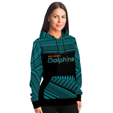 Polynesian Design Pullover Hoodie - Miami Dolphins-Fashion Hoodie - AOP-Atikapu