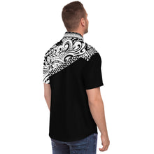 Poly Mix Shirt-Short Sleeve Button Down Shirt - AOP-Atikapu