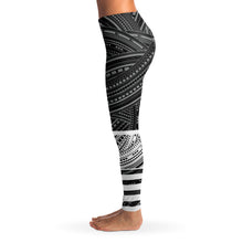 Polynesian Design Leggings Atikapu Grey-Leggings - AOP-Atikapu