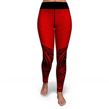 Polynesian Tribal Design High Waist Leggings-Yoga Leggings - AOP-Atikapu