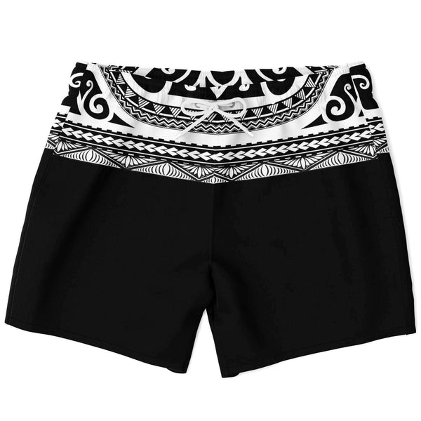 Polynesian Design Swim Trunk - Atikapu 00310-Swim Trunks Men - AOP-Atikapu