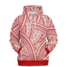 Polynesian Design Hoodies Red