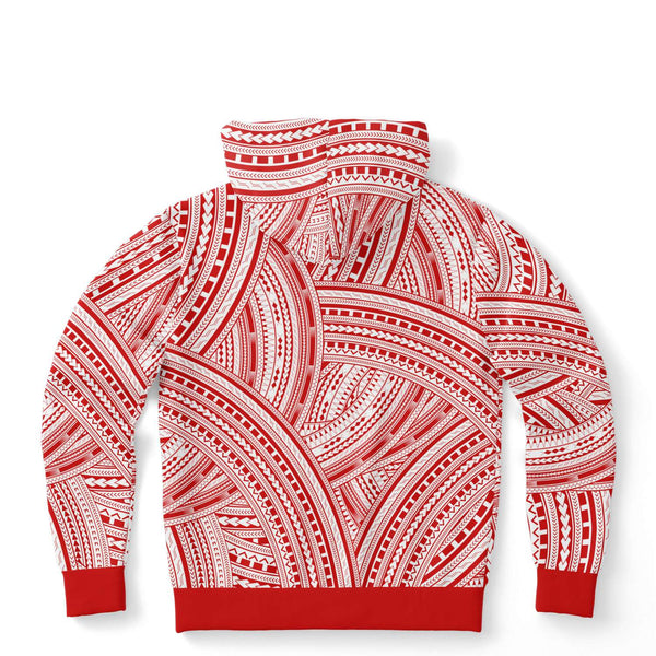Polynesian Design Hoodies Red