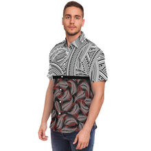 Polynesian Design Shirt Atikapu 00281-Short Sleeve Button Down Shirt - AOP-Atikapu