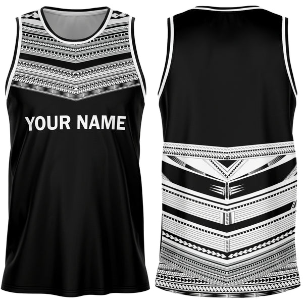 Personalize Polynesian Design Basketball Jersey