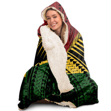 Polynesian Design Bob Marley Hooded Blanket-Hooded Blanket - AOP-Atikapu