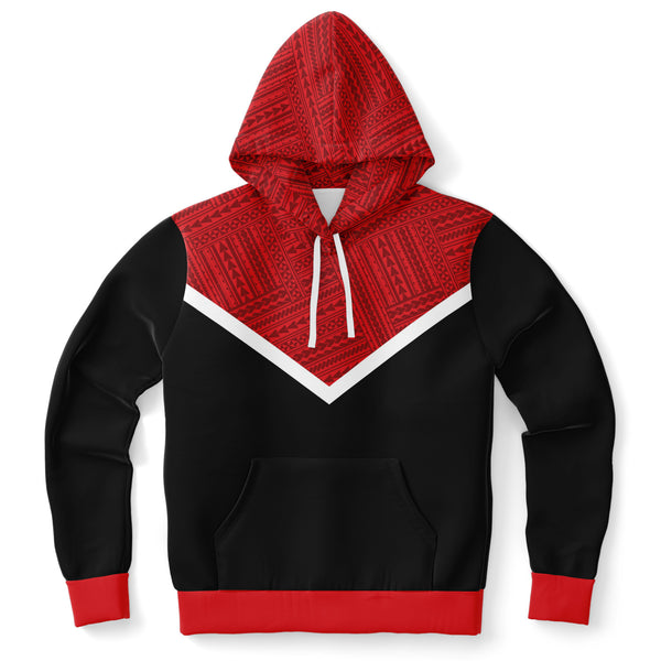 Polynesian Design Hoodies Red/Black - Atikapu 00318-Fashion Hoodie - AOP-Atikapu