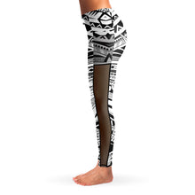 Polynesian Design Mesh Pocket Leggings 1-Mesh Pocket Legging - AOP-Atikapu