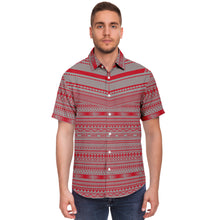 Polynesian Pattern Collar Shirt Atikapu 00296-Short Sleeve Button Down Shirt - AOP-Atikapu