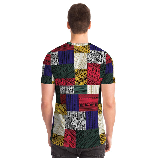 Polynesian Design Retro Patchwork T-shirts - Atikapu 00247-Pocket T-shirt - AOP-Atikapu