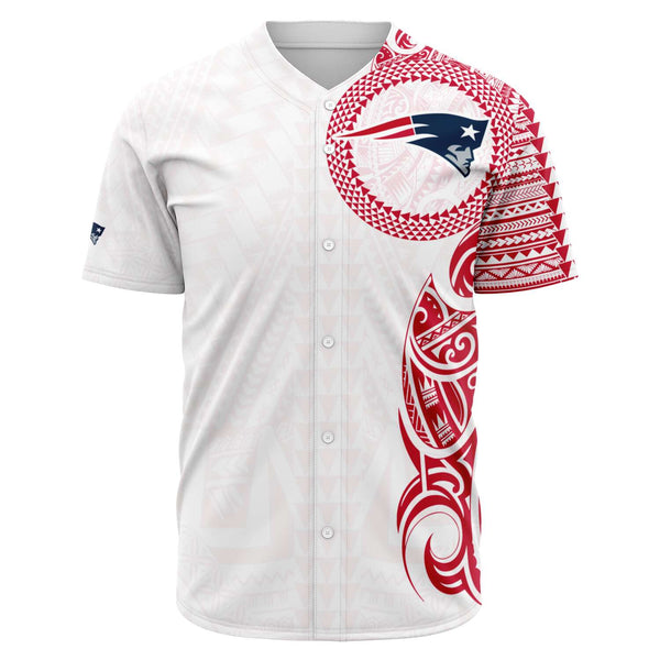New England Patriots Baseball Jersey White