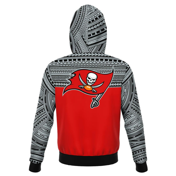 Polynesian Design Pullover Hoodie - Tampa Bay Buccaneers-Fashion Hoodie - AOP-Atikapu