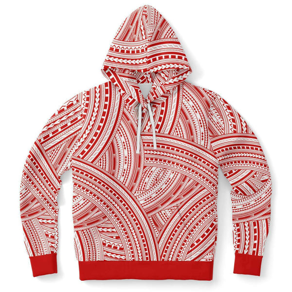 Polynesian Design Hoodies Red