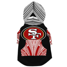 San Francisco 49ers Dog Hoodies-Athletic Dog Zip-Up Hoodie - AOP-Atikapu