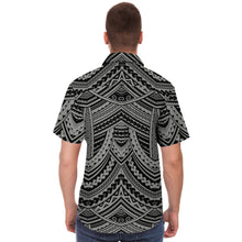 Polynesian Design Collar Shirt Atikapu 00292-Short Sleeve Button Down Shirt - AOP-Atikapu