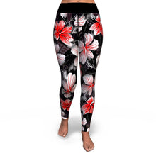 Tropical Island Hibiscus Floral Leggings-Yoga Leggings - AOP-Atikapu