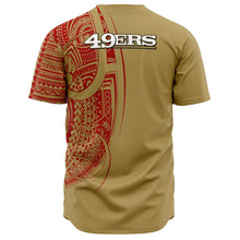 San Francisco 49ers Shirt - Polynesian Design 49ers Shirt Gold-Baseball Jersey - AOP-Atikapu