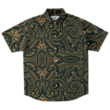 Polynesian Design Collar Shirt Atikapu 00287-Short Sleeve Button Down Shirt - AOP-Atikapu