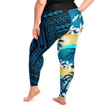 Polynesian Design Beach Plus Size Leggings-Plus Size Legging - AOP-Atikapu