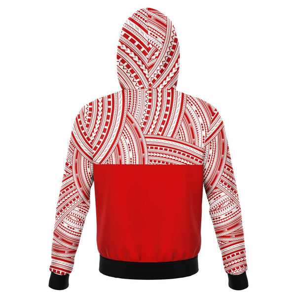 Polynesian design Red Hoodies-Fashion Hoodie - AOP-Atikapu