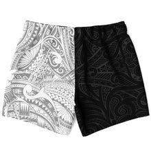 Maori Silver Fern Design Swim Trunks-Swim Trunks Men - AOP-Atikapu