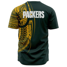 Green Bay Packers Baseball Jersey Green