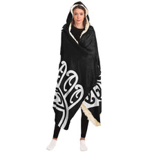 Maori Design Hooded Blanket - Maori Fern Hooded Blanket-Hooded Blanket - AOP-Atikapu