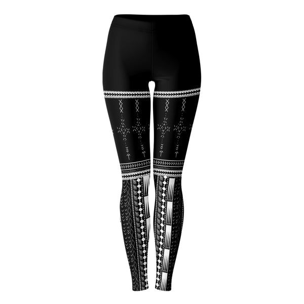 Polynesian Design Leggings Samoan Malu Tattoo-Leggings - AOP-Atikapu