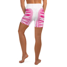 Samoan Tribal Women's Yoga Shorts Pink Color-Atikapu