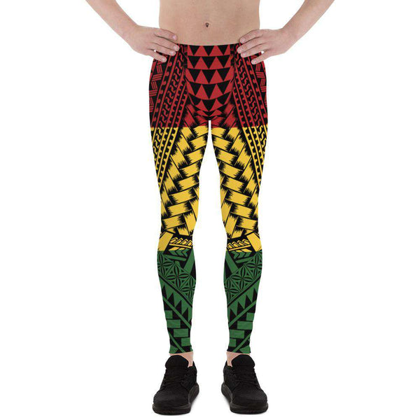 Men's Leggings - Polynesian design reggae color-Atikapu