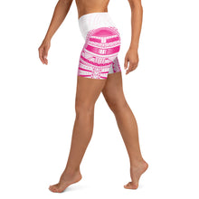Samoan Tribal Women's Yoga Shorts Pink Color-Atikapu