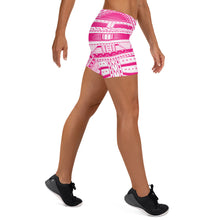 Samoan Tribal Women's Regular Gym Shorts Pink Color-Atikapu