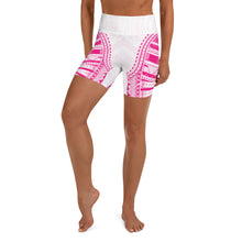 Samoan Tribal Women's Yoga Shorts Pink Color-Atikapu