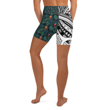 Polynesian Tribal Hibiscus Women's Yoga Shorts-Atikapu