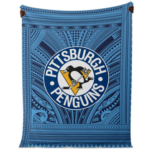 Pittsburgh Penguins Microfleece Blankets-Premium Microfleece Blanket - AOP-Atikapu